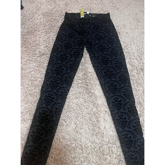 GB Black Kendra Leggings Size XS Women's NWT Velvet Sheer Stretch Victorian - Picture 2 of 7